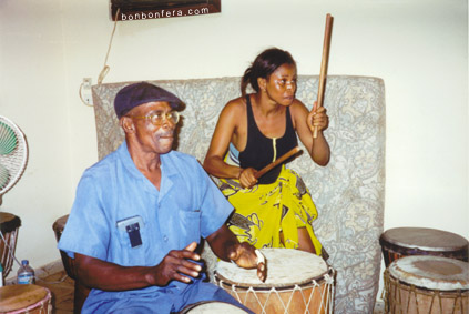 Gbanworo & Neema lead dance class